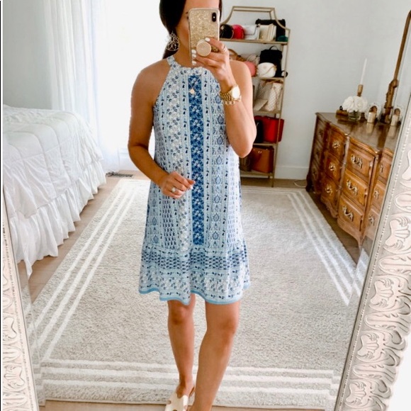 Loft Paisley Tiered Halter Swing Dress - Picture 5 of 7